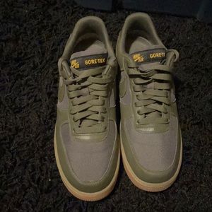 olive green gortex air force ones